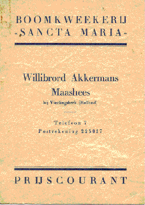 Voorraadboekje Willibordus Akkermans 1901